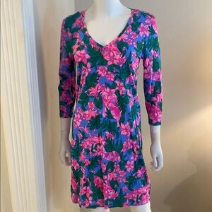 Lilly Pulitzer V-Neck Dress with 3/4 Sleeves